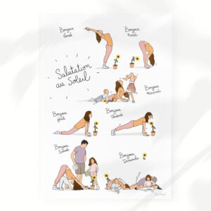 Affiche Marie Merveil Yoga kids illustration