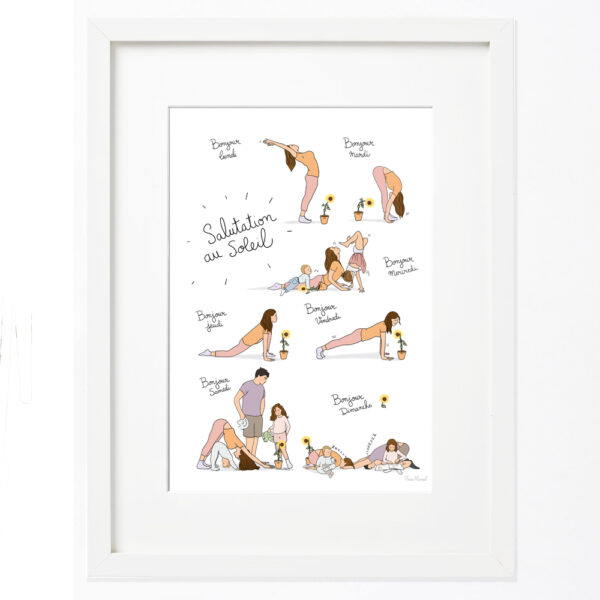 Affiche Marie Merveil Yoga kids illustration