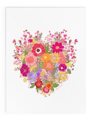 Illustration bouquet de fleurs avec surnoms de Mamans