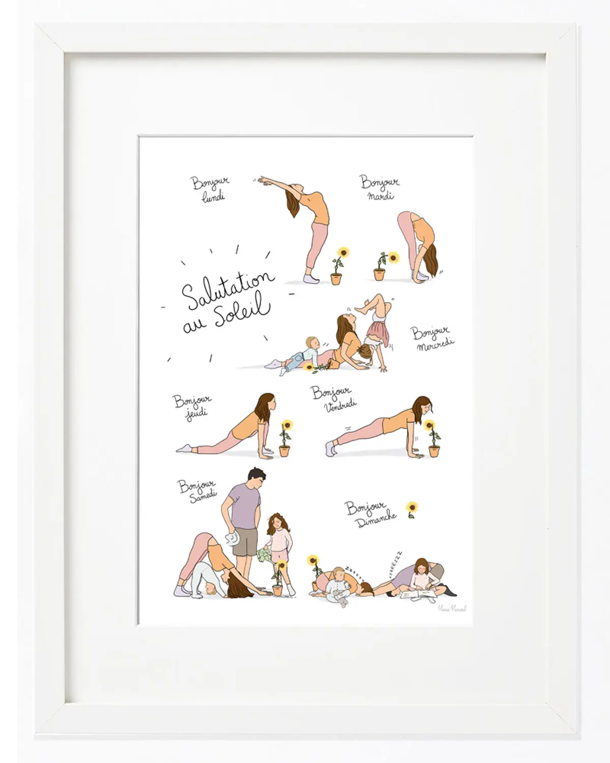 Affiche yoga maman enfant activité bien-être mère bébé yoga postnatal famille