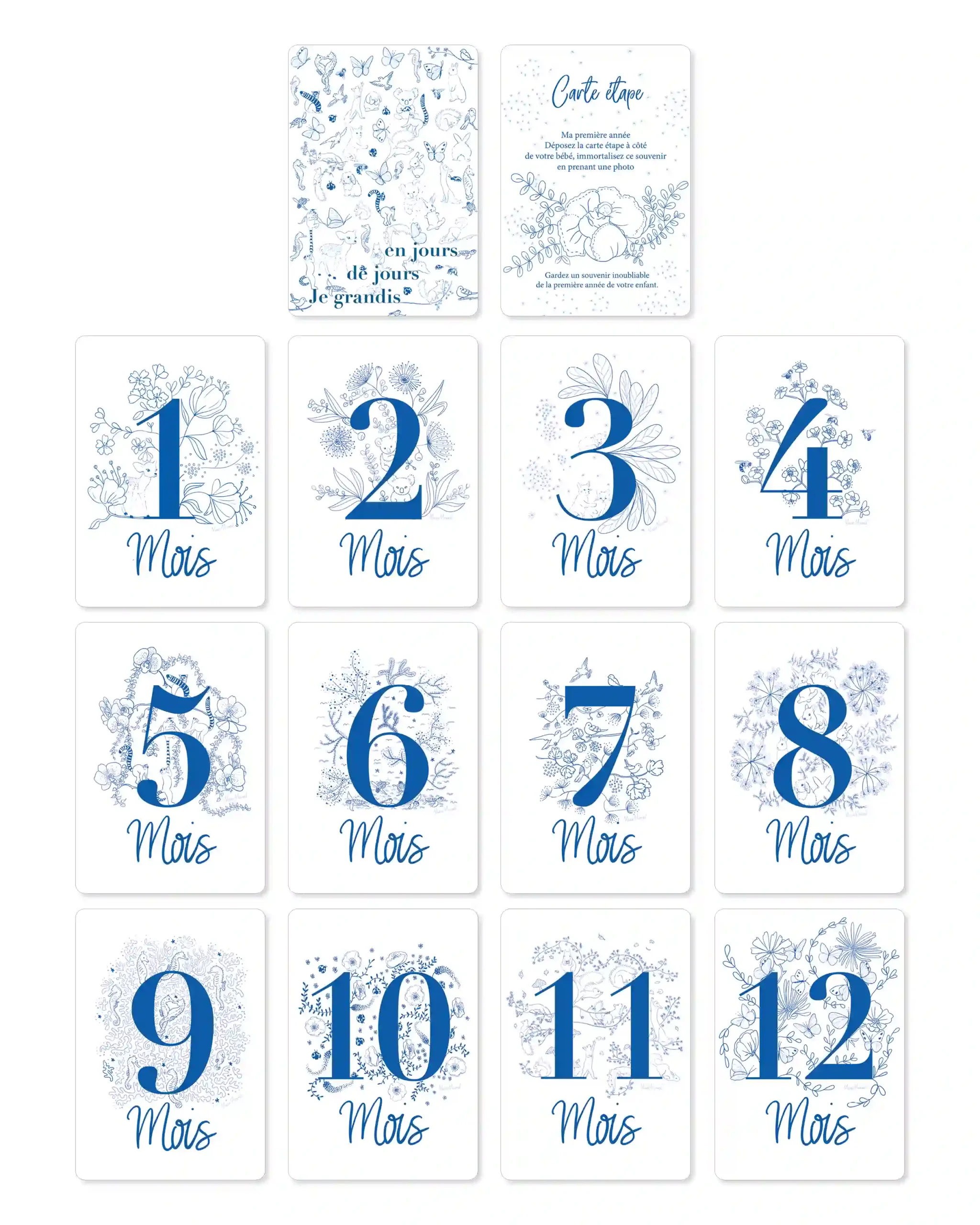 Carte bébé 12 mois naissance nouveau-né souvenir photo bébé naissance